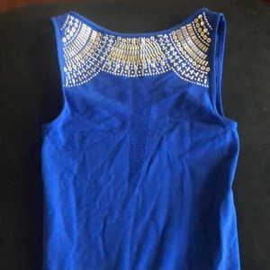 Blue bodycon Bebe dress